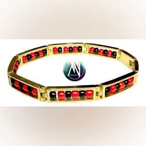 Stainless steel ilde de Elegua Bracelet (Czech Beads) yoruba religion africana